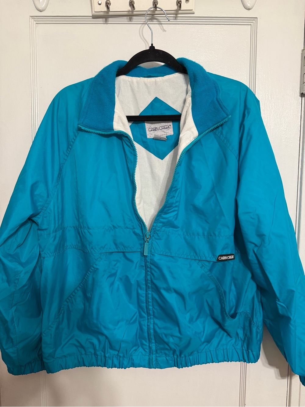 Cabin Creek Bright Teal Jacket with Black Trim